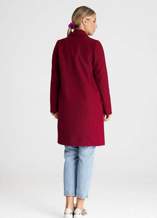 Versatile Open-Front Coat with Large Lined Collar & Optional Belt – Side Pockets - MimiStylez