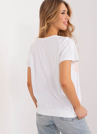 Cotton Floral Print Casual Blouse with Short Sleeves - MimiStylez