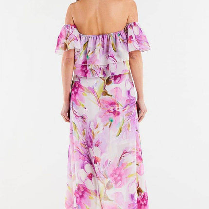 Long Asymmetrical Chiffon Skirt with Elastic Waist & Lining - MimiStylez