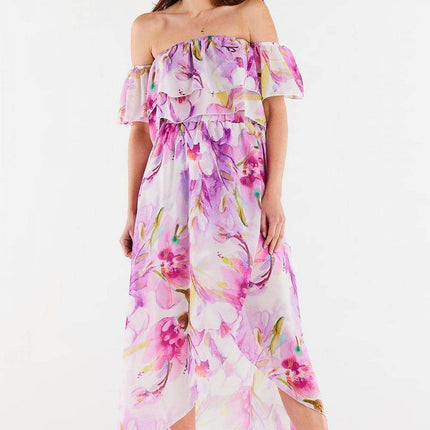 Long Asymmetrical Chiffon Skirt with Elastic Waist & Lining - MimiStylez