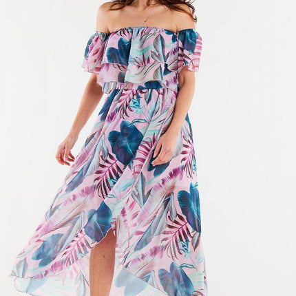 Long Asymmetrical Chiffon Skirt with Elastic Waist & Lining - MimiStylez