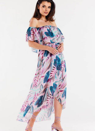 Long Asymmetrical Chiffon Skirt with Elastic Waist & Lining - MimiStylez