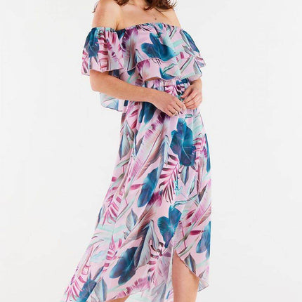 Long Asymmetrical Chiffon Skirt with Elastic Waist & Lining - MimiStylez