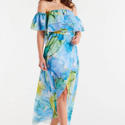 Long Asymmetrical Chiffon Skirt with Elastic Waist & Lining - MimiStylez