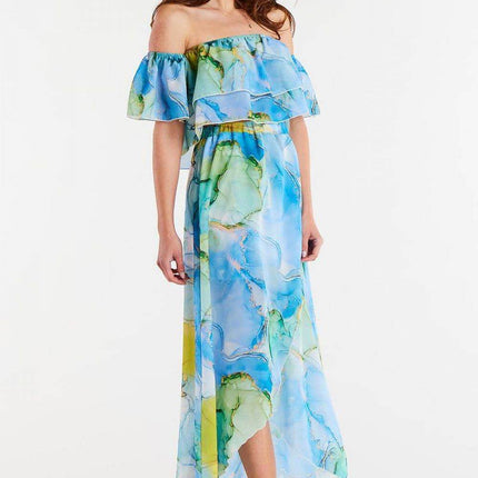 Long Asymmetrical Chiffon Skirt with Elastic Waist & Lining - MimiStylez