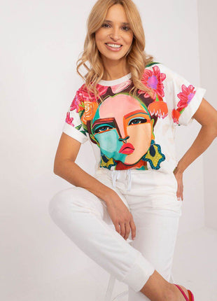 Women’s Velour Co-Ord Set – Printed Short Sleeve Blouse & High-Waist Drawstring Pants - MimiStylez