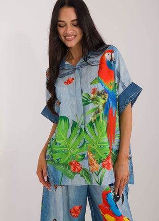 Colorful Floral Printed Viscose Shirt - MimiStylez