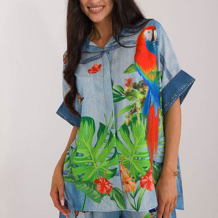 Colorful Floral Printed Viscose Shirt - MimiStylez