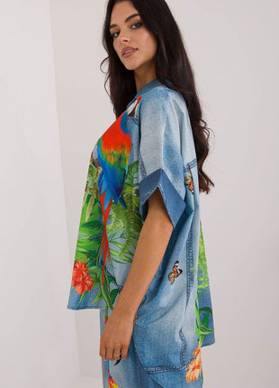 Colorful Floral Printed Viscose Shirt - MimiStylez