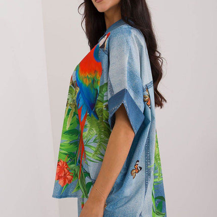 Colorful Floral Printed Viscose Shirt - MimiStylez