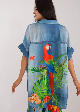 Colorful Floral Printed Viscose Shirt - MimiStylez