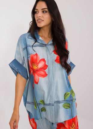 Colorful Floral Printed Viscose Shirt - MimiStylez