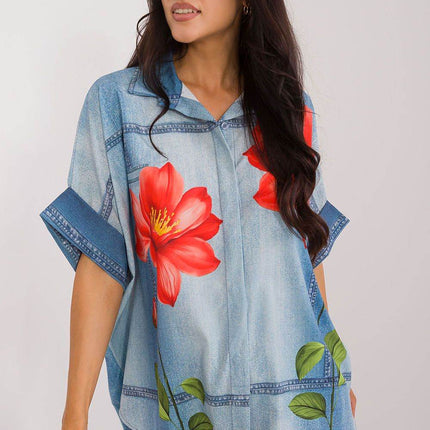 Colorful Floral Printed Viscose Shirt - MimiStylez
