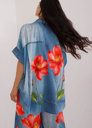Colorful Floral Printed Viscose Shirt - MimiStylez