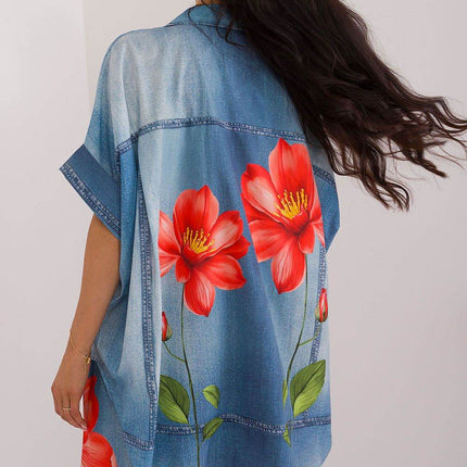 Colorful Floral Printed Viscose Shirt - MimiStylez