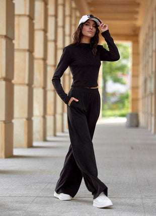 Elegant Melange Knit with Comfortable Boat Neckline - MimiStylez