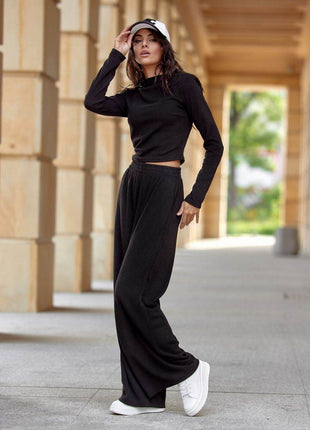 Elegant Melange Knit with Comfortable Boat Neckline - MimiStylez