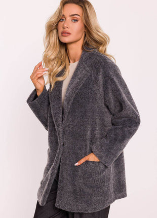 Oversized Teddy Bear Coat with Decorative Snap & Front Pockets – Fully Lined - MimiStylez