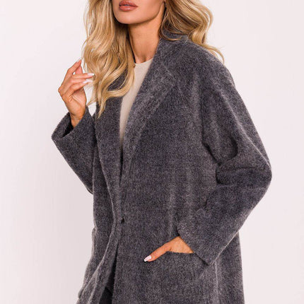 Oversized Teddy Bear Coat with Decorative Snap & Front Pockets – Fully Lined - MimiStylez