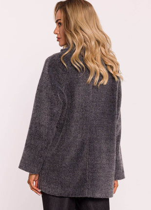 Oversized Teddy Bear Coat with Decorative Snap & Front Pockets – Fully Lined - MimiStylez