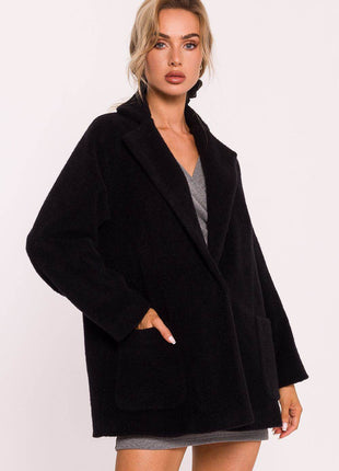 Oversized Teddy Bear Coat with Decorative Snap & Front Pockets – Fully Lined - MimiStylez