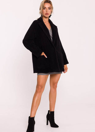 Oversized Teddy Bear Coat with Decorative Snap & Front Pockets – Fully Lined - MimiStylez