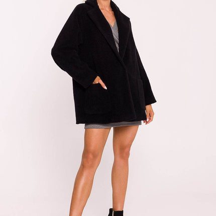 Oversized Teddy Bear Coat with Decorative Snap & Front Pockets – Fully Lined - MimiStylez