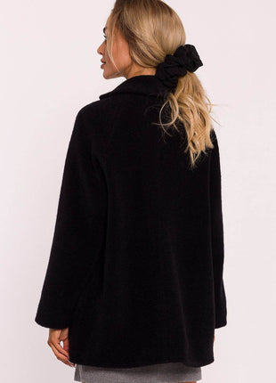 Oversized Teddy Bear Coat with Decorative Snap & Front Pockets – Fully Lined - MimiStylez