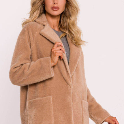Oversized Teddy Bear Coat with Decorative Snap & Front Pockets – Fully Lined - MimiStylez