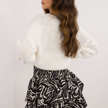 Elegant Ruffled Mini Skirt with Wide Elastic Waistband - MimiStylez