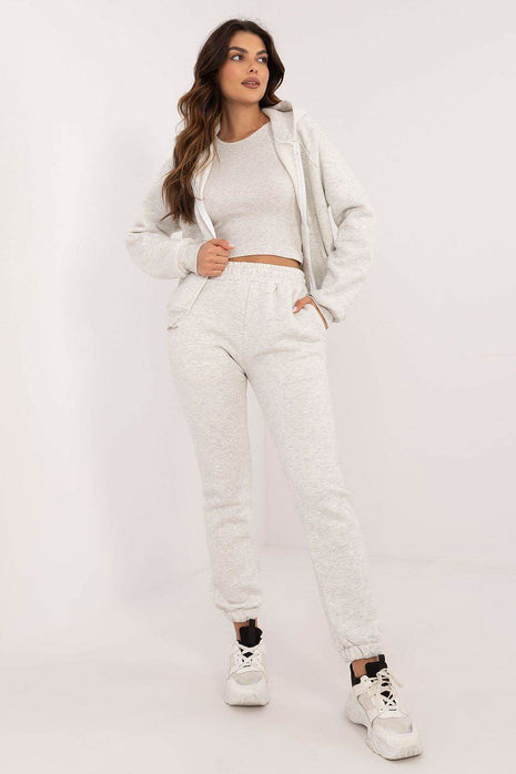 3-Piece Cotton Tracksuit Set – Hooded Zip Sweatshirt, Strapless T-Shirt & High-Waisted Joggers - MimiStylez