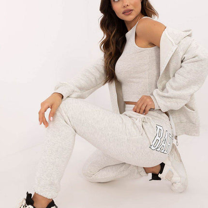 3-Piece Cotton Tracksuit Set – Hooded Zip Sweatshirt, Strapless T-Shirt & High-Waisted Joggers - MimiStylez