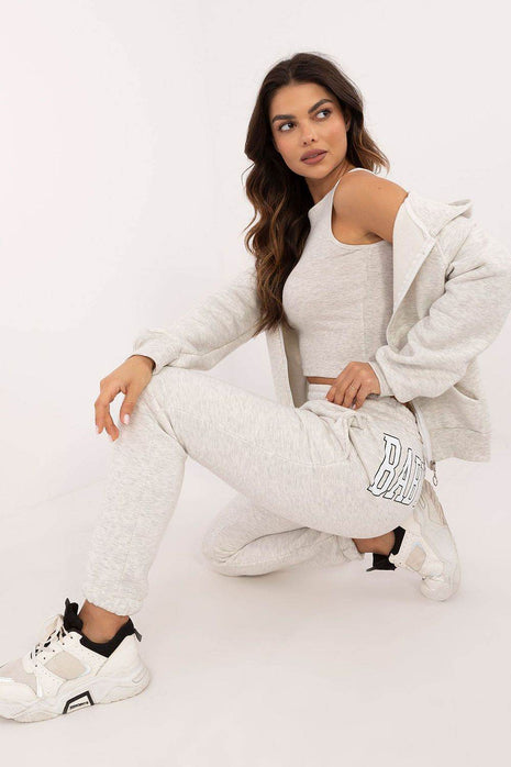 3-Piece Cotton Tracksuit Set – Hooded Zip Sweatshirt, Strapless T-Shirt & High-Waisted Joggers - MimiStylez