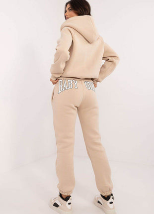 3-Piece Cotton Tracksuit Set – Hooded Zip Sweatshirt, Strapless T-Shirt & High-Waisted Joggers - MimiStylez