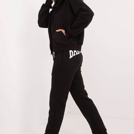 3-Piece Cotton Tracksuit Set – Hooded Zip Sweatshirt, Strapless T-Shirt & High-Waisted Joggers - MimiStylez