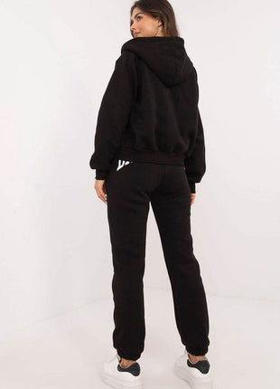 3-Piece Cotton Tracksuit Set – Hooded Zip Sweatshirt, Strapless T-Shirt & High-Waisted Joggers - MimiStylez