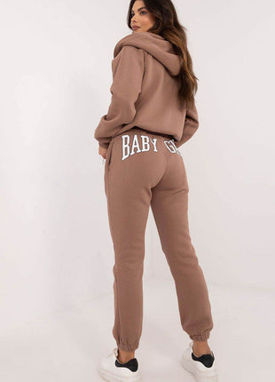 3-Piece Cotton Tracksuit Set – Hooded Zip Sweatshirt, Strapless T-Shirt & High-Waisted Joggers - MimiStylez