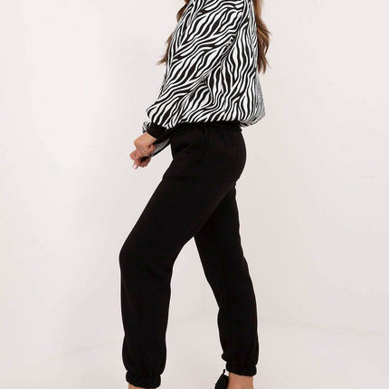 Women's Cotton 2-Piece Animal Print Lounge Set - Sweatshirt & High-Waisted Pants - MimiStylez