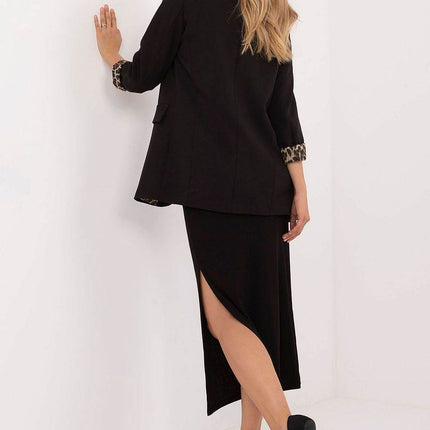 Ribbed Pencil Midi Skirt with Slit - MimiStylez