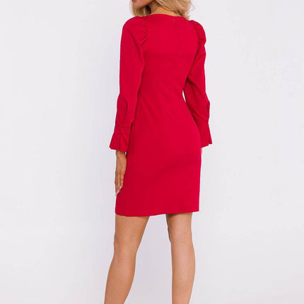Mini Dress with Square Neckline, Puff Shoulders & Empire Waist - MimiStylez