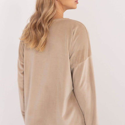 Velour Blouse with Front Ties & Butterfly Charms - MimiStylez