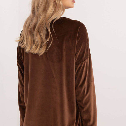 Velour Blouse with Front Ties & Butterfly Charms - MimiStylez