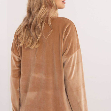 Velour Blouse with Front Ties & Butterfly Charms - MimiStylez