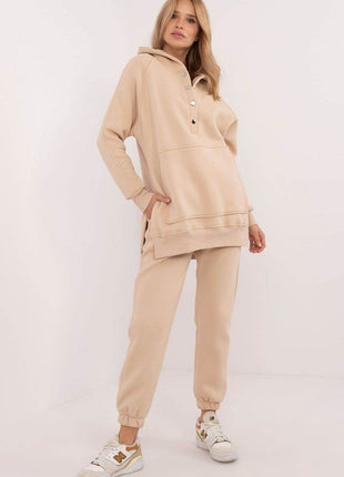 Women's 3-Piece Cotton Tracksuit Set – T-Shirt, Hoodie & High-Waisted Joggers - MimiStylez