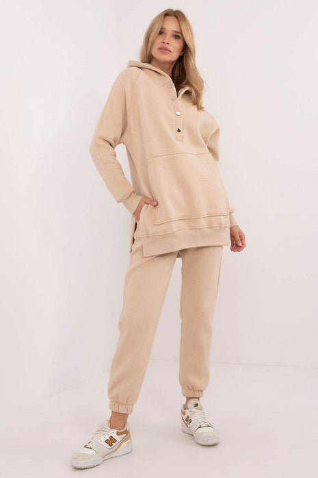 Women's 3-Piece Cotton Tracksuit Set – T-Shirt, Hoodie & High-Waisted Joggers - MimiStylez