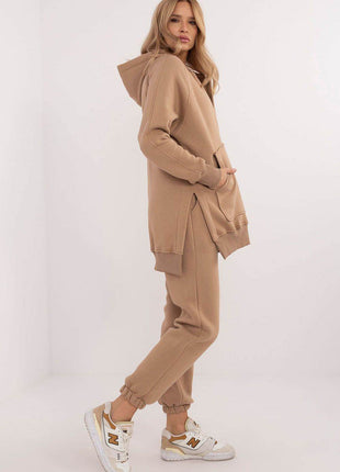 Women's 3-Piece Cotton Tracksuit Set – T-Shirt, Hoodie & High-Waisted Joggers - MimiStylez