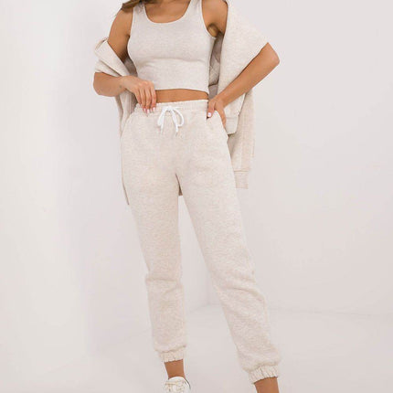 Women's 3-Piece Cotton Tracksuit Set – T-Shirt, Hoodie & High-Waisted Joggers - MimiStylez