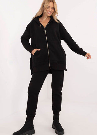Everyday Cotton-Blend Tracksuit – Hooded Zip Sweatshirt & Ribbed Cuff Pants - MimiStylez