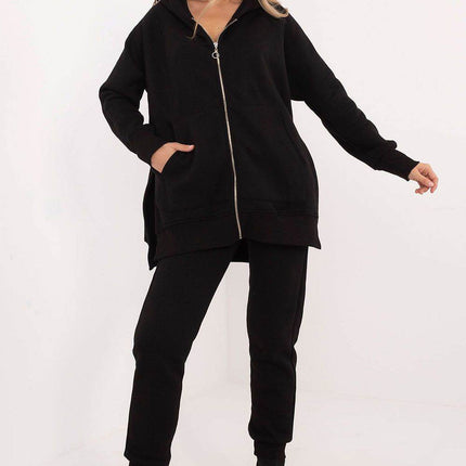 Everyday Cotton-Blend Tracksuit – Hooded Zip Sweatshirt & Ribbed Cuff Pants - MimiStylez