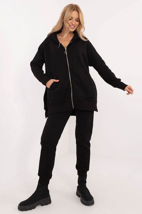 Everyday Cotton-Blend Tracksuit – Hooded Zip Sweatshirt & Ribbed Cuff Pants - MimiStylez